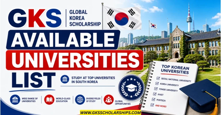GKS Available Universities List
