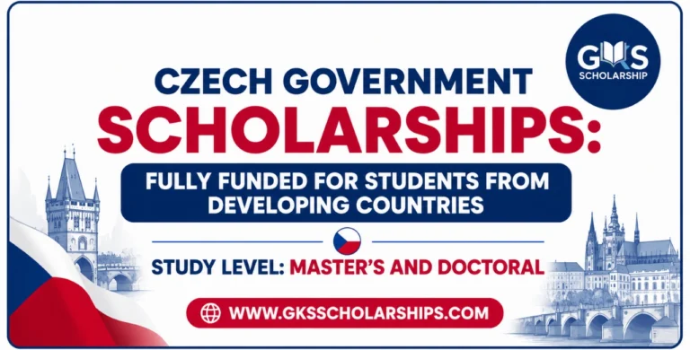 Czech Government Scholarships 2027/2028: Fully Funded for Students from Developing Countries – Apply by 30 September