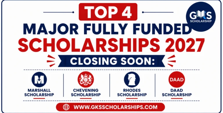 4 Major Fully Funded Scholarships 2027 Closing Soon: Apply Early