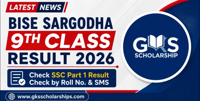 BISE Sargodha 9th Class Result 2026 – Check SSC Part 1 Result Check by Roll No. & SMS