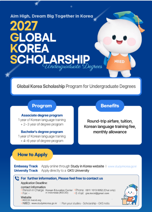 GKS-U Indonesia Scholarship 2027