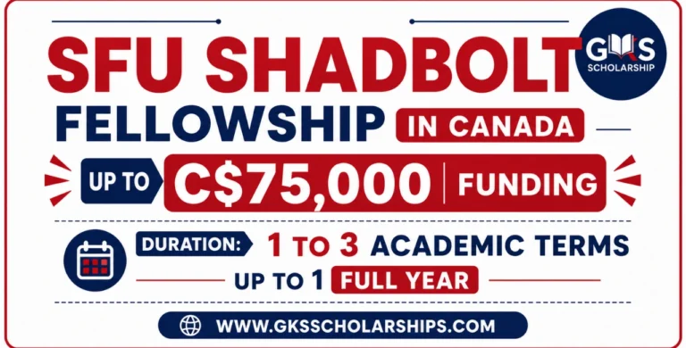 SFU Shadbolt Fellowship 2027 in Canada: Up to C$75,000 Funding