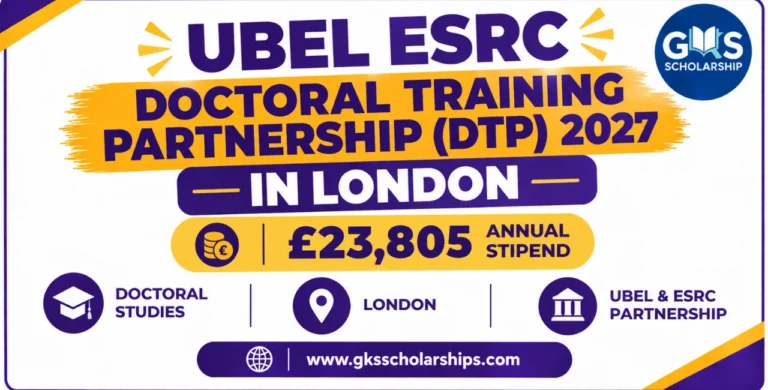 UBEL ESRC PhD Studentships 2027 in London: £23,805 Annual Stipend
